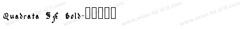 Quadrata SF Bold字体转换